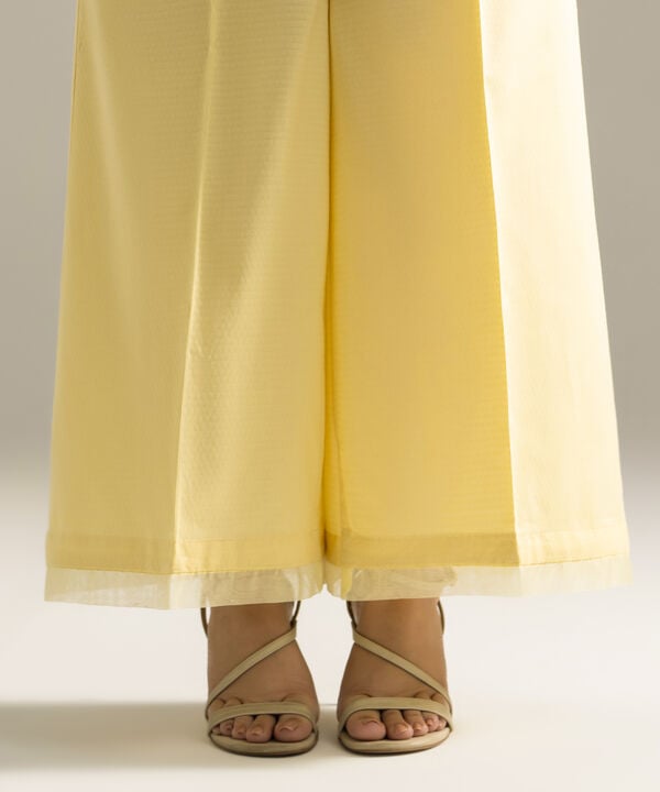 Solid Dobby Flared Pants