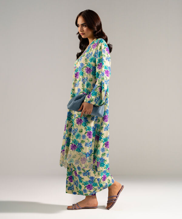 2 Piece - Embroidered Arabic Dobby Suit