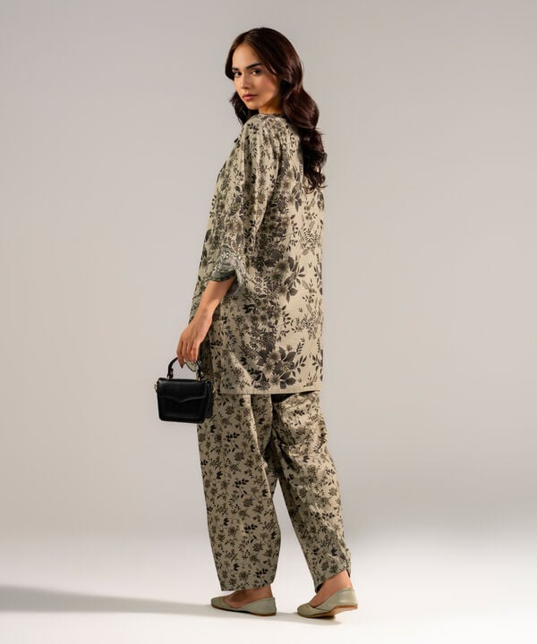 2 Piece - Embroidered Arabic Dobby Suit