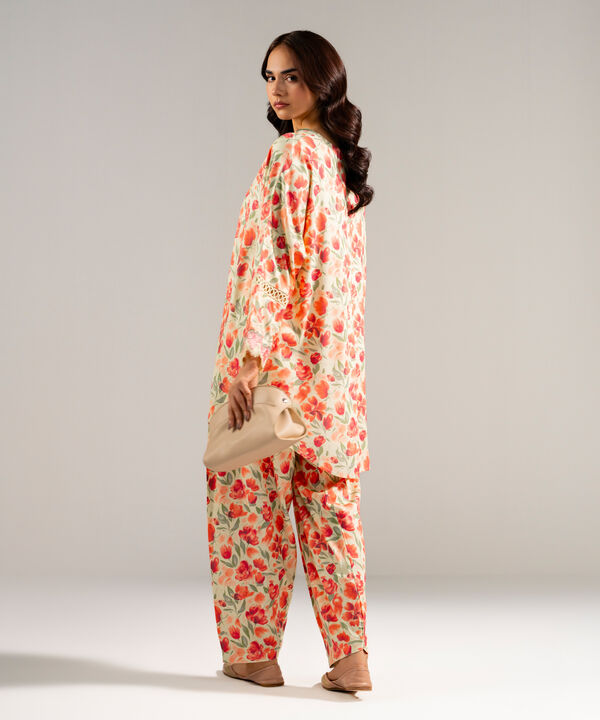 2 Piece - Embroidered Arabic Dobby Suit