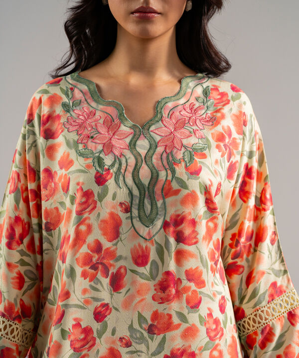2 Piece - Embroidered Arabic Dobby Suit