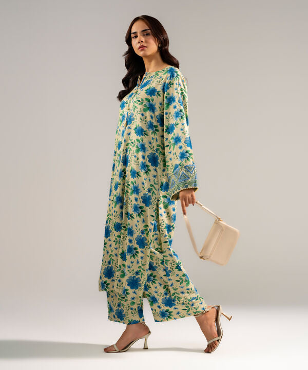 2 Piece - Embroidered Arabic Dobby Suit