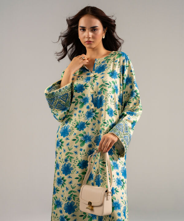 2 Piece - Embroidered Arabic Dobby Suit