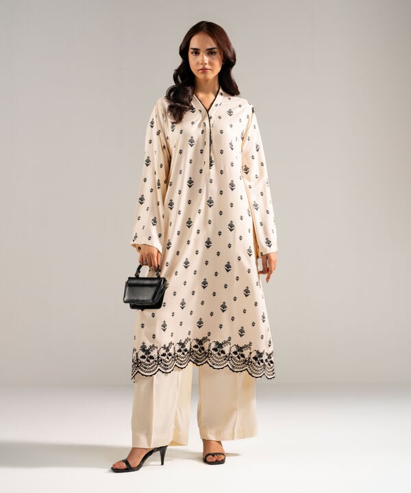 2 Piece - Embroidered Arabic Dobby Suit