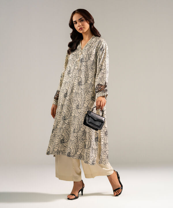 2 Piece - Embroidered Arabic Dobby Suit