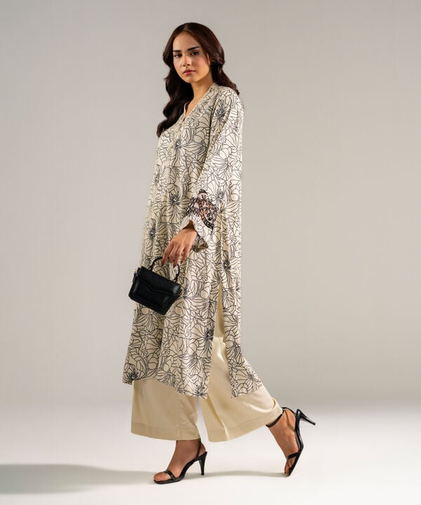 2 Piece - Embroidered Arabic Dobby Suit