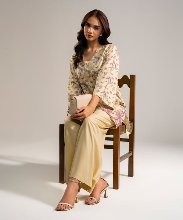 2 Piece - Embroidered Arabic Dobby Suit