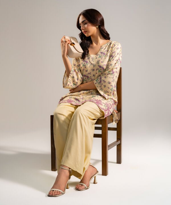 2 Piece - Embroidered Arabic Dobby Suit