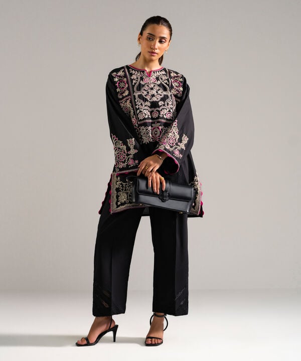 2 Piece - Embroidered Dobby Suit
