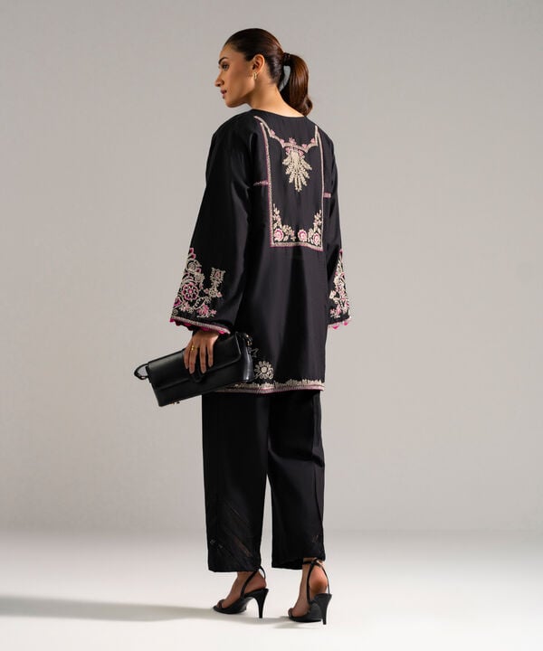 2 Piece - Embroidered Dobby Suit