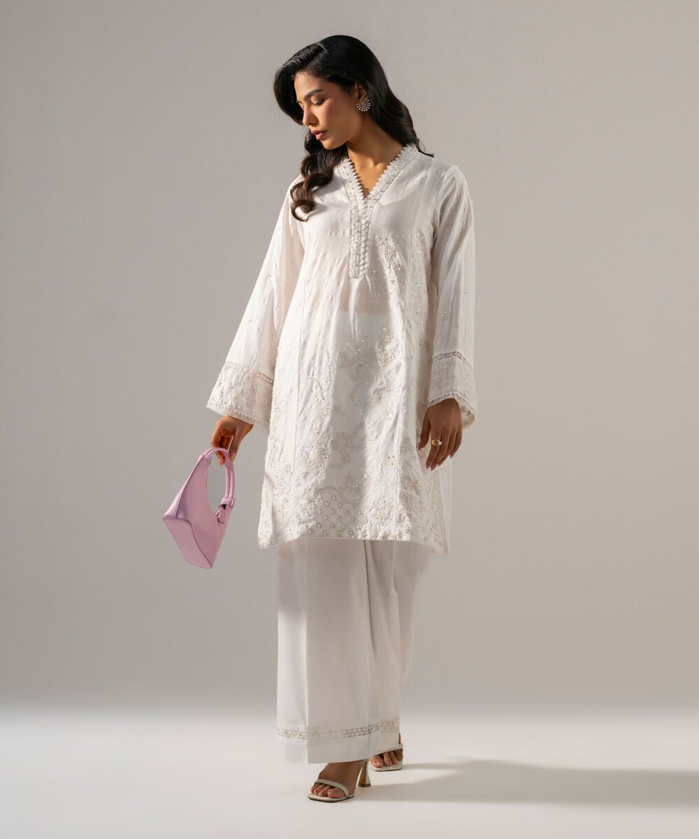 2 Piece - Embroidered Jacquard Suit PRW26STV1028