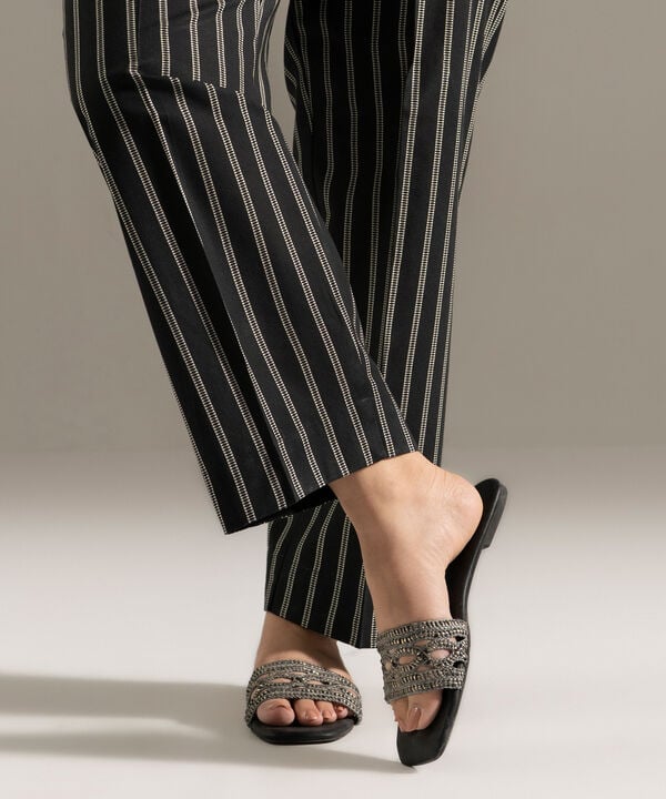Printed Cambric Straight Pants