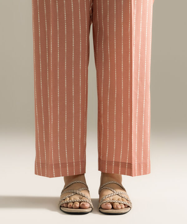 Printed Cambric Straight Pants