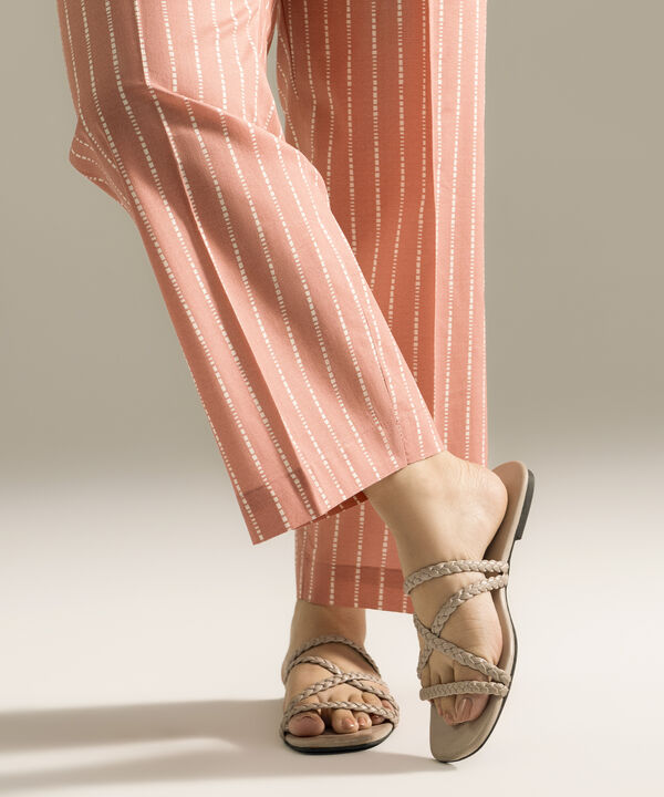 Printed Cambric Straight Pants