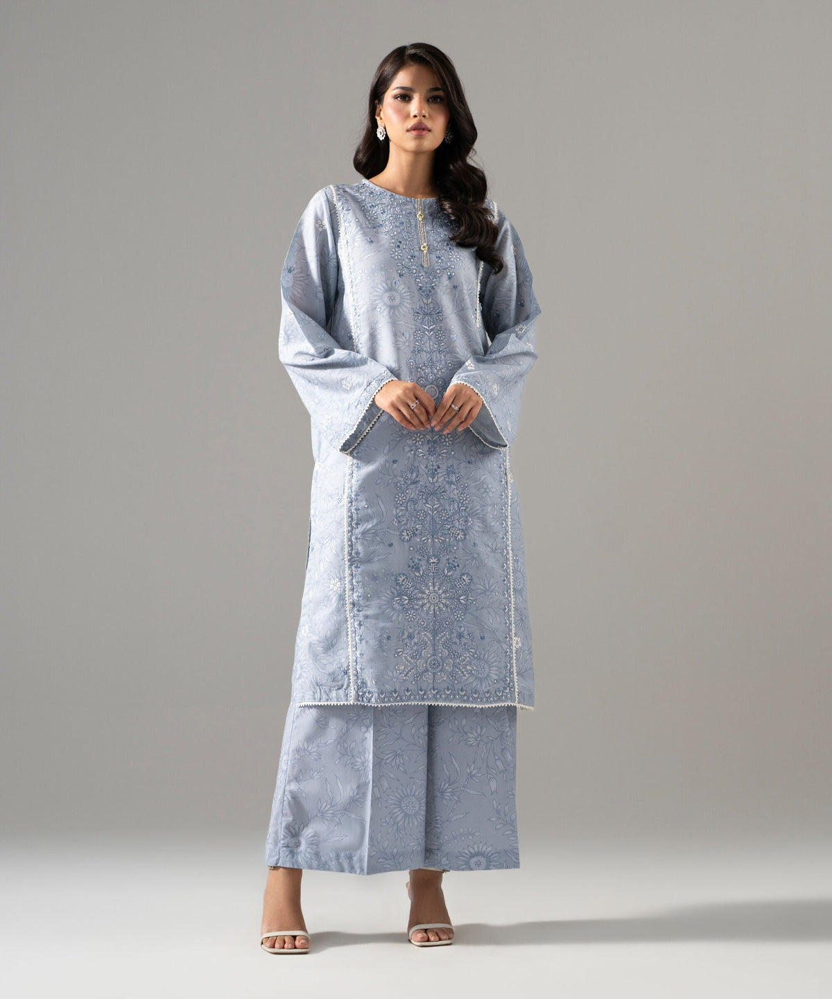 2 Piece - Embroidered Zari Cotton Suit PRW26SV1023S