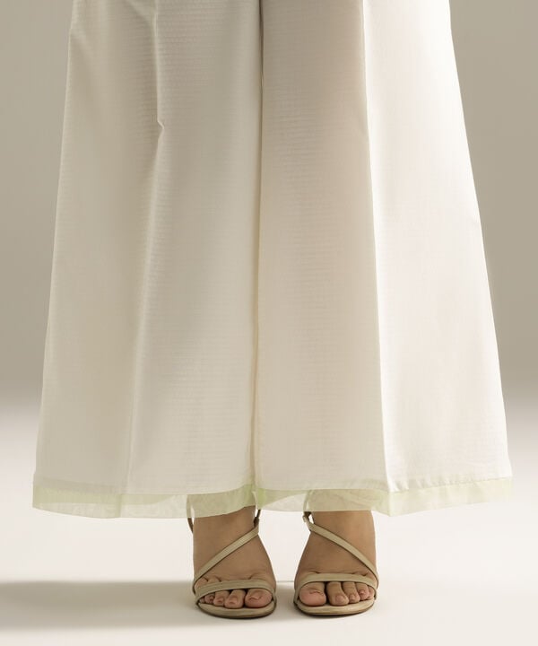 Solid Dobby Flared Pants