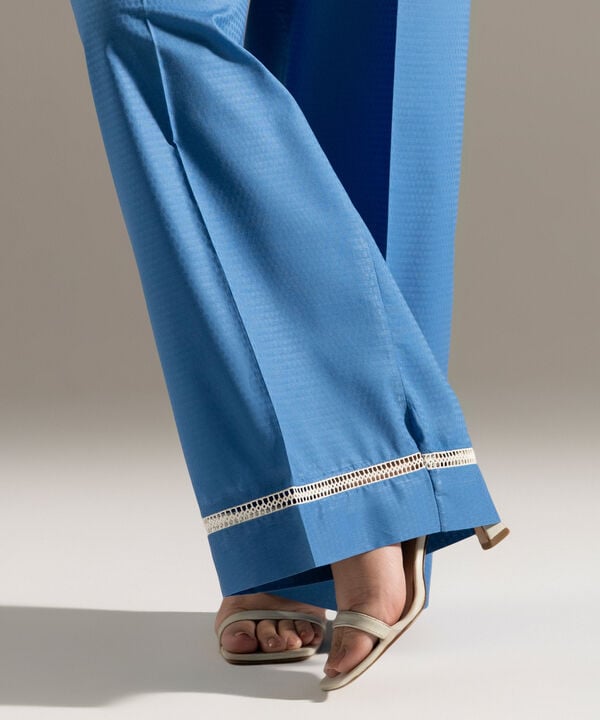 Solid Dobby Straight Pants
