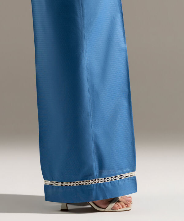 Solid Dobby Straight Pants