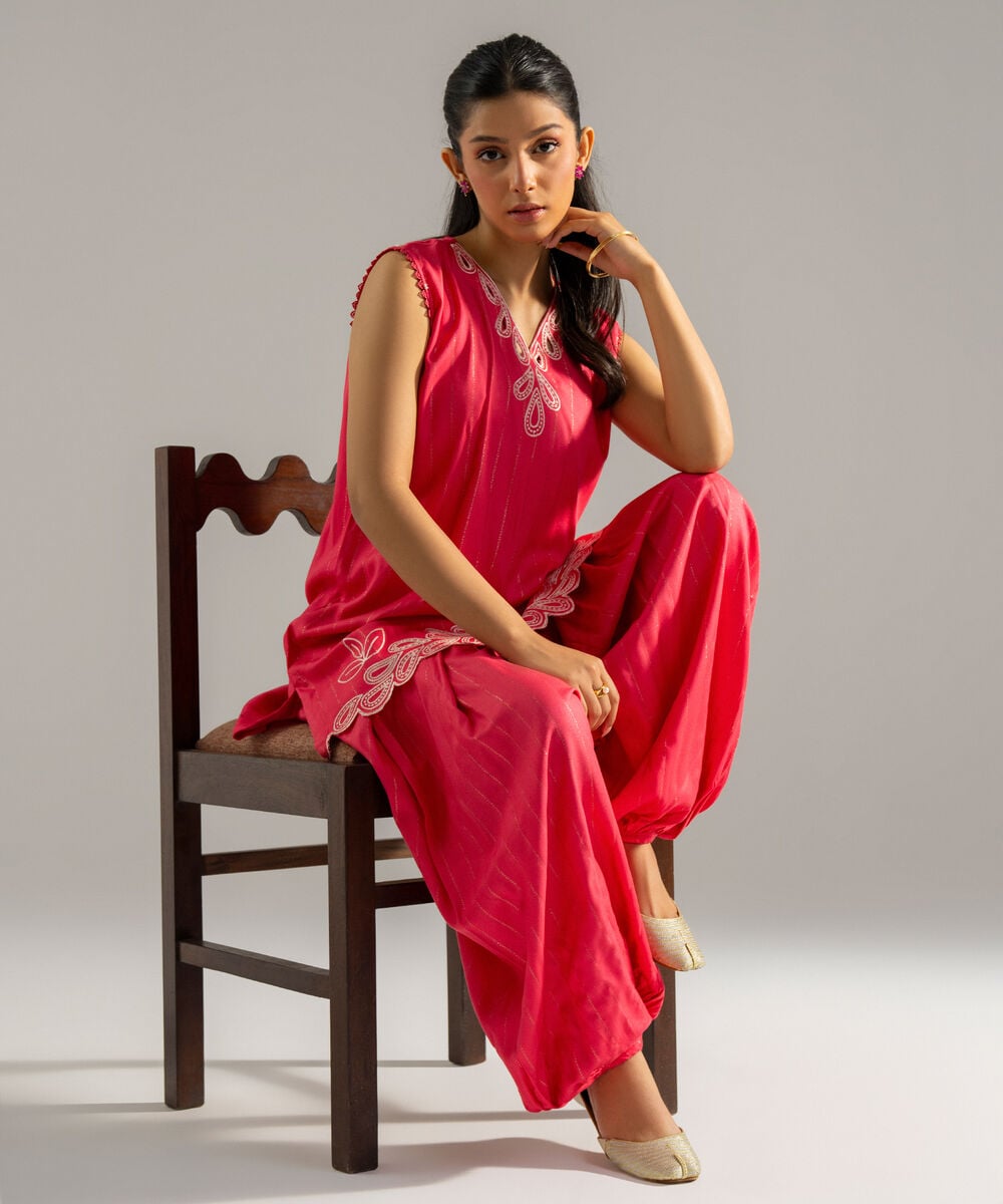 Embroidered Crepe Shirt PRW26WMV919S