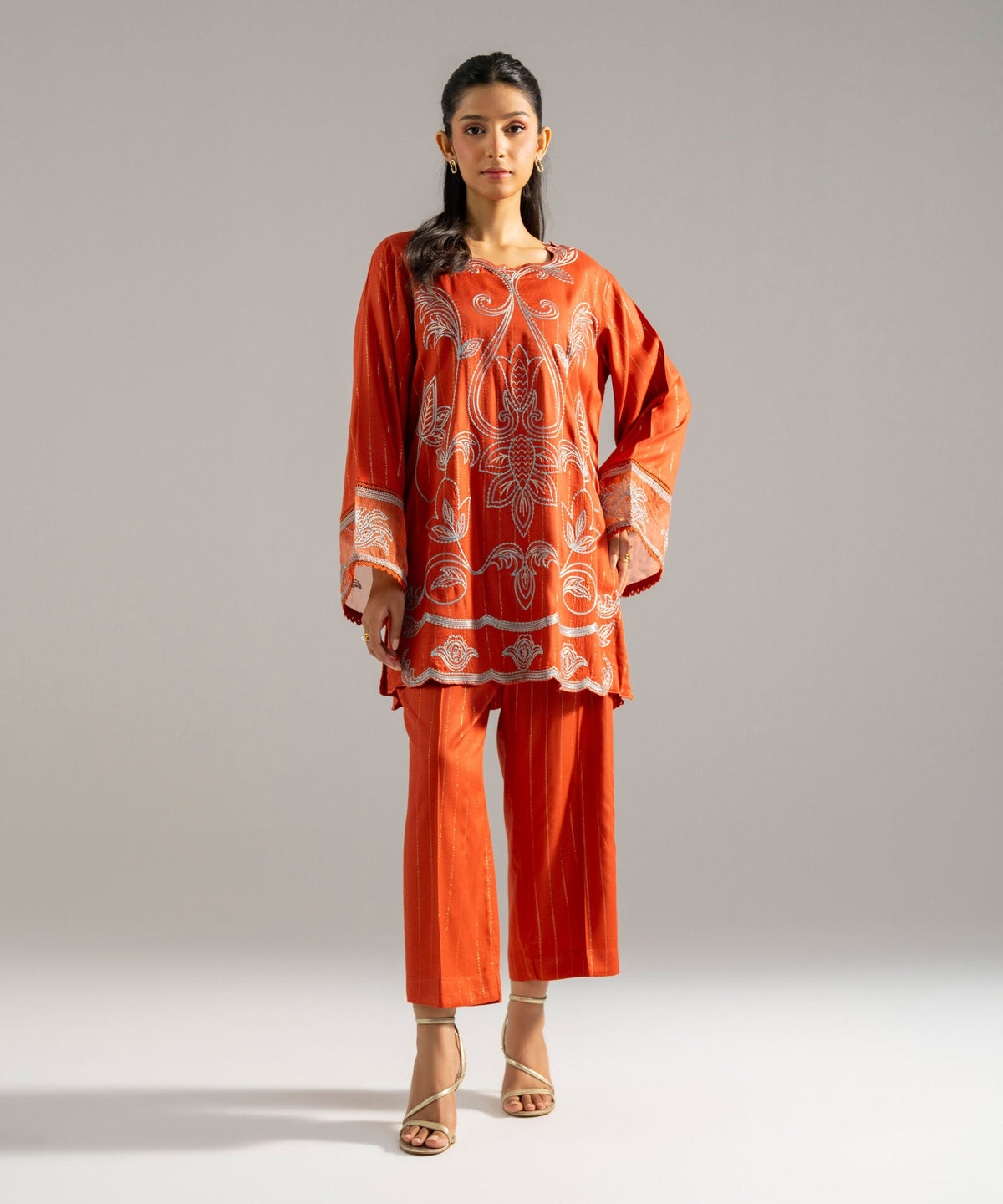 Embroidered Crepe Shirt PRW26WMV921S