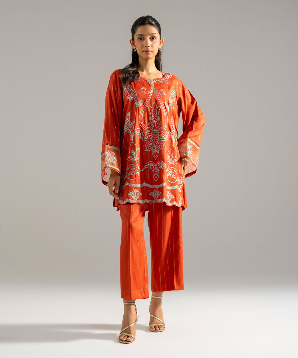 Embroidered Crepe Shirt PRW26WMV921S