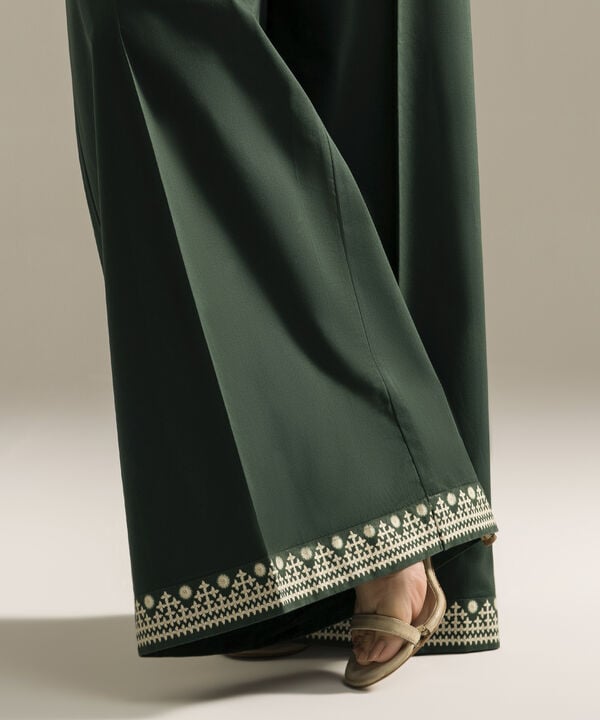 Solid Cambric Flared Pants