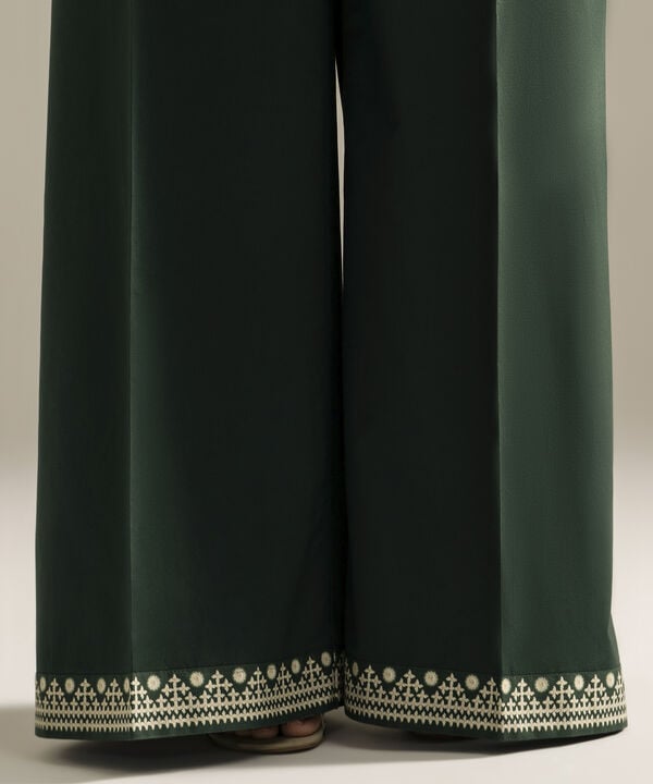 Solid Cambric Flared Pants