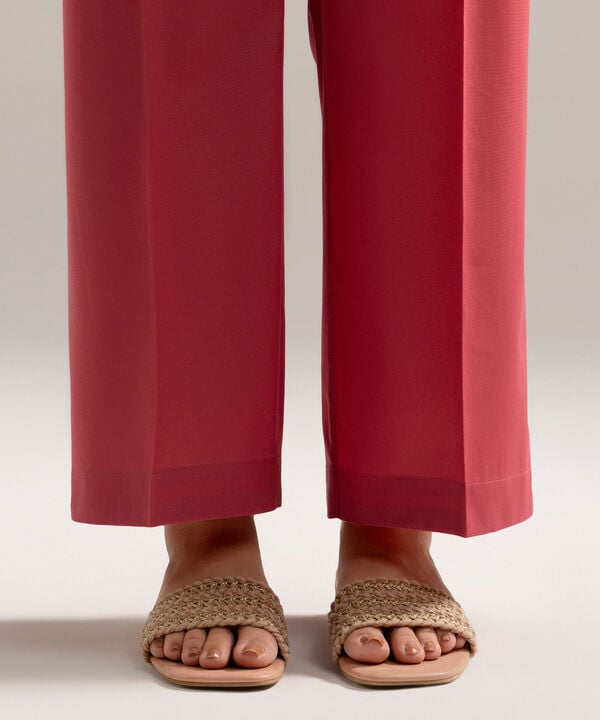 Solid Cambric Straight Pants
