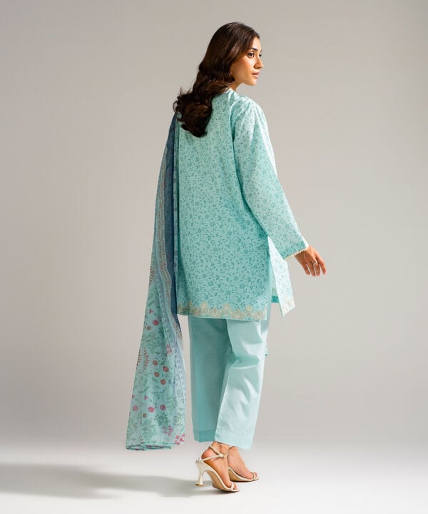 3 Piece - Embroidered Jacquard Suit