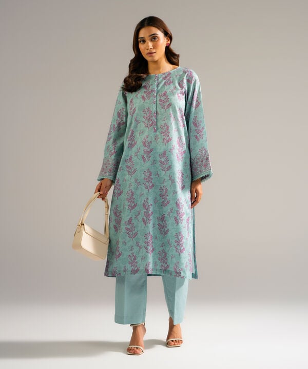 2 Piece - Embroidered Jacquard Suit