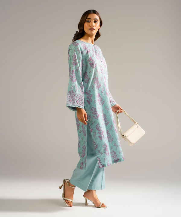 2 Piece - Embroidered Jacquard Suit
