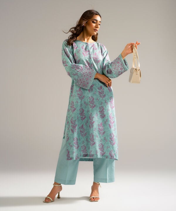 2 Piece - Embroidered Jacquard Suit