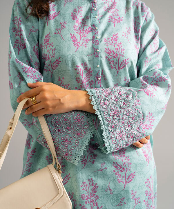 2 Piece - Embroidered Jacquard Suit