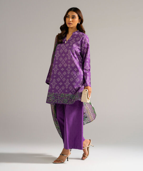 3 Piece - Embroidered Jacquard Suit