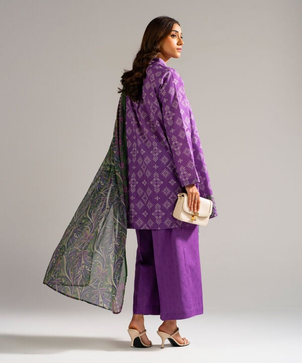 3 Piece - Embroidered Jacquard Suit