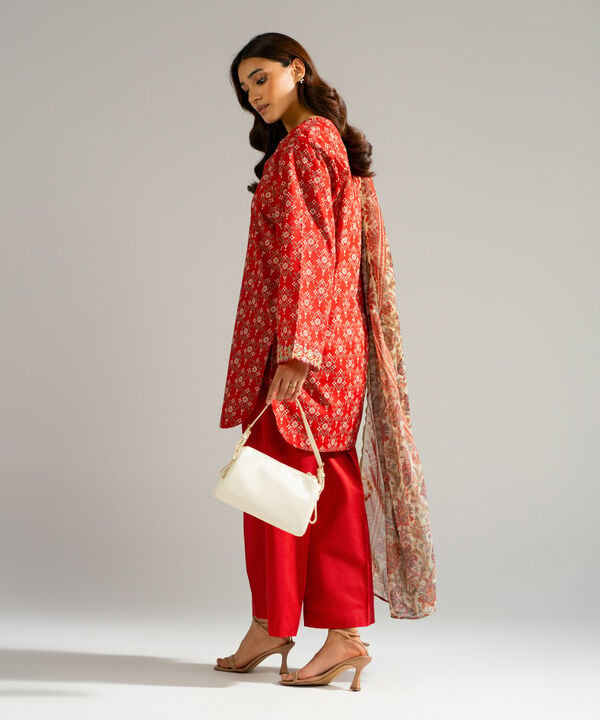 3 Piece - Embroidered Jacquard Suit