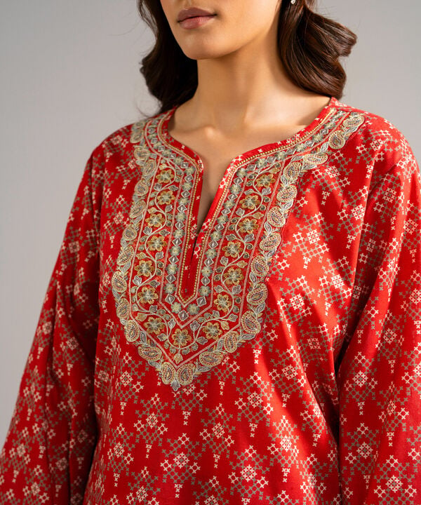 3 Piece - Embroidered Jacquard Suit
