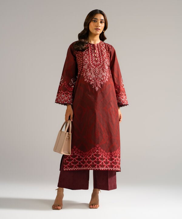 2 Piece - Embroidered Jacquard Suit