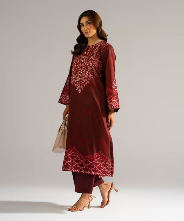 2 Piece - Embroidered Jacquard Suit