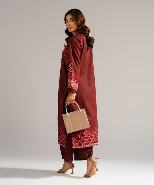 2 Piece - Embroidered Jacquard Suit