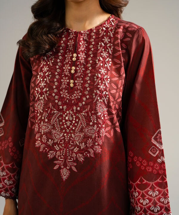 2 Piece - Embroidered Jacquard Suit