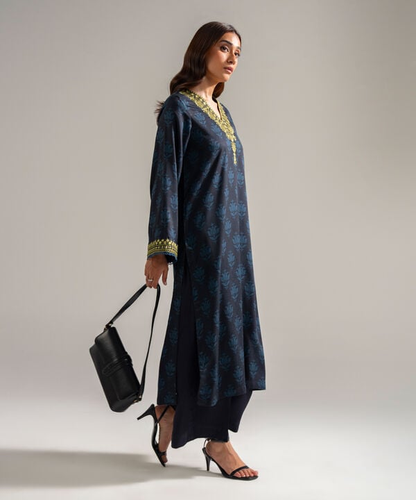 2 Piece - Embroidered Jacquard Suit