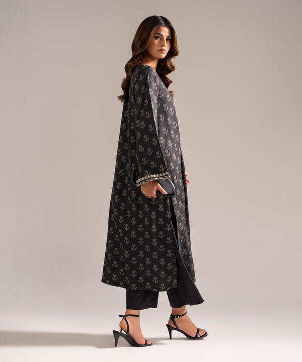 2 Piece - Embroidered Jacquard Suit