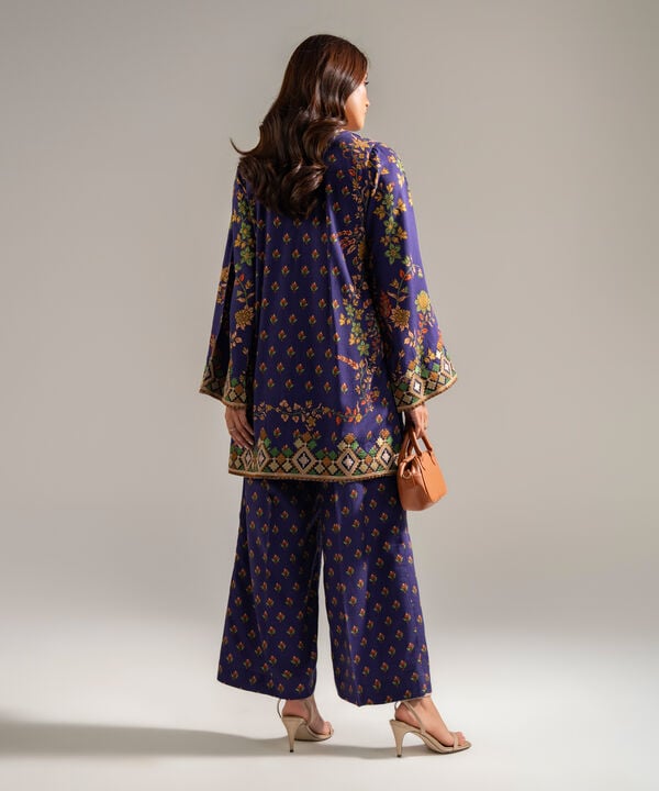 2 Piece - Embroidered Jacquard Suit