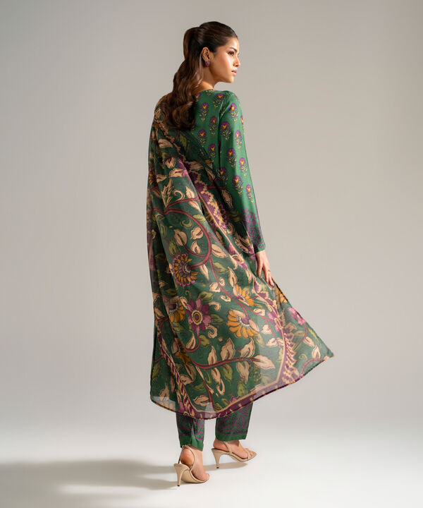 3 Piece - Embroidered Jacquard Suit