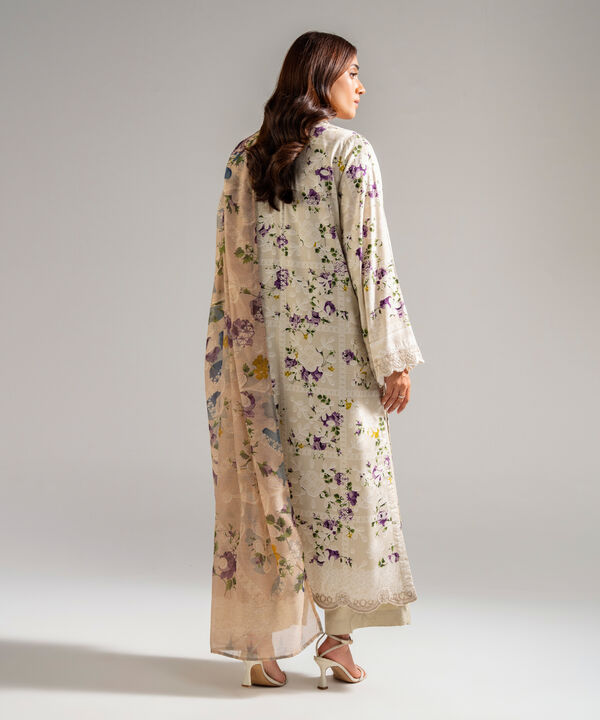 3 Piece - Embroidered Jacquard Suit