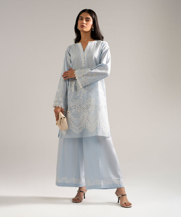 2 Piece - Embroidered Jacquard Suit