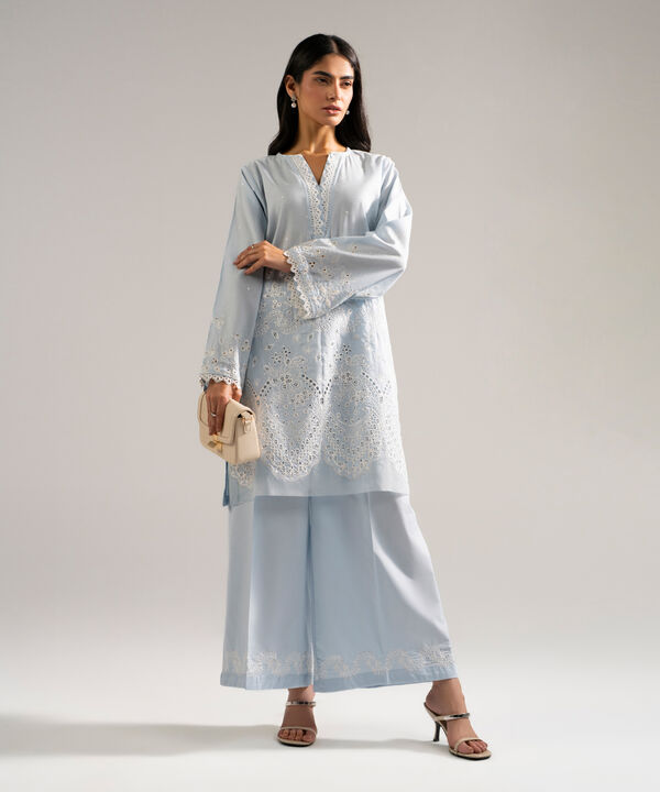 2 Piece - Embroidered Jacquard Suit