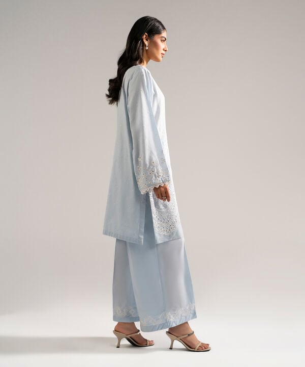 2 Piece - Embroidered Jacquard Suit