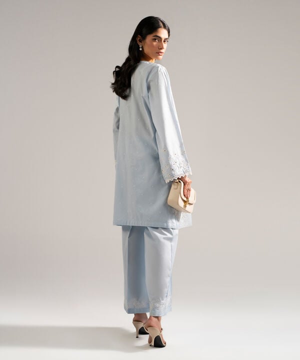 2 Piece - Embroidered Jacquard Suit